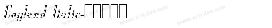 England Italic字体转换
